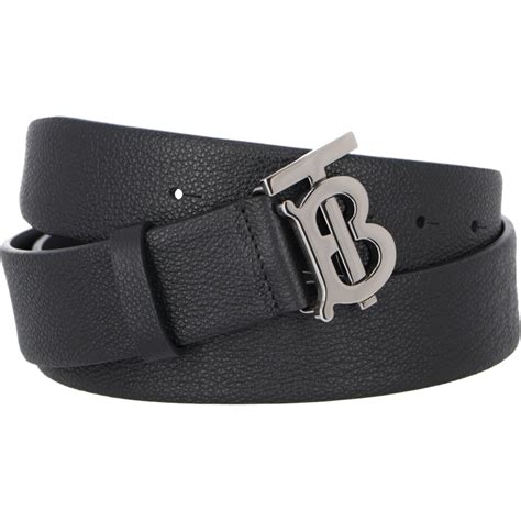 burberry grainy leather belt|Burberry monogram motif leather belt.